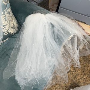 Bridal veils (3) and bride to be sign